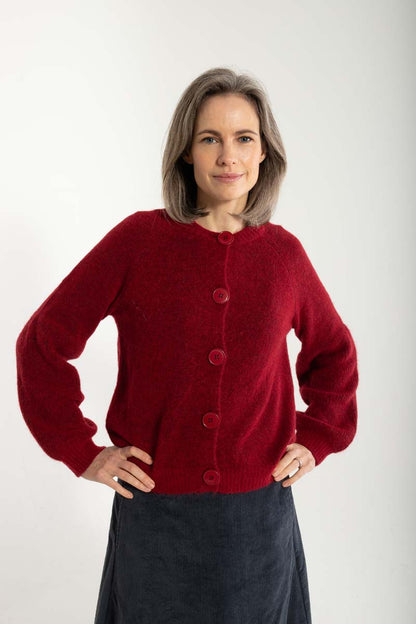 Danarnaq Alpaca Cardigan Bordeaux