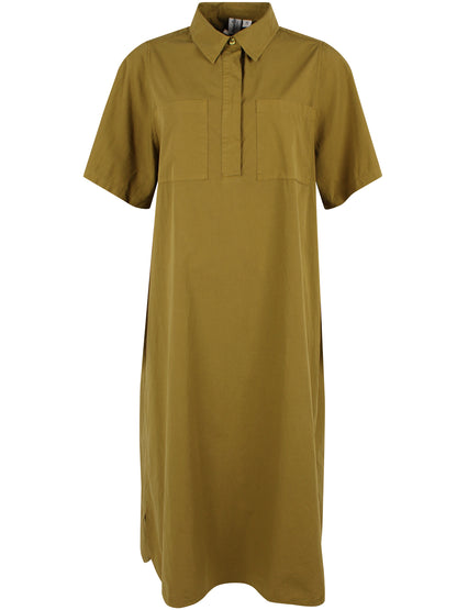 Danefolk Smooth Poplin SS Dress Olive