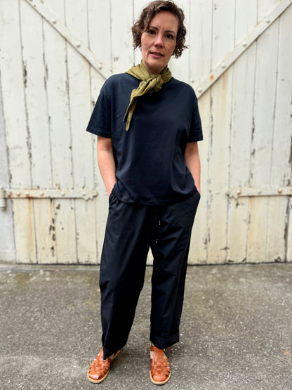 Danefunt Smooth Poplin Pants Black