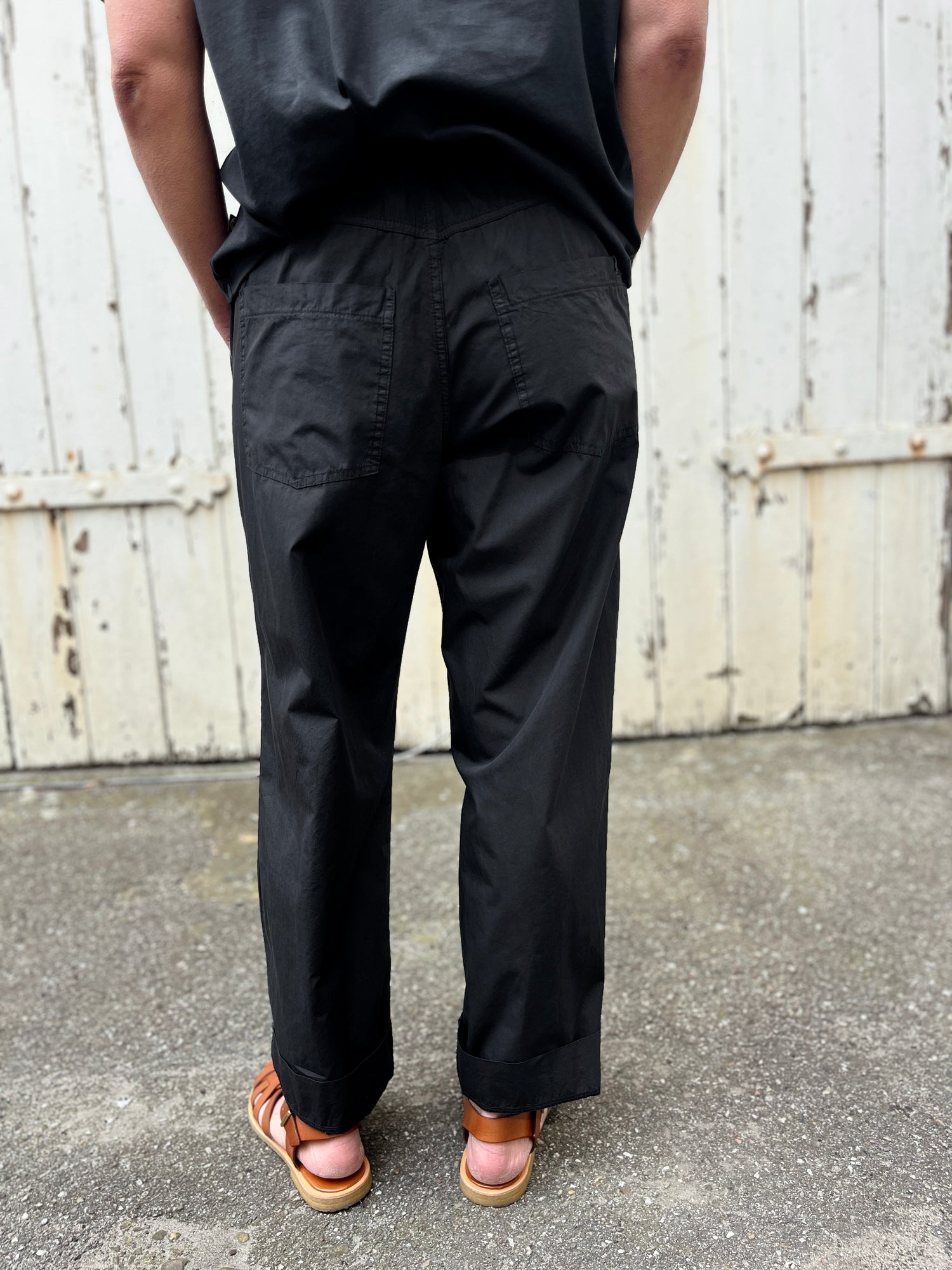Danefunt Smooth Poplin Pants Black
