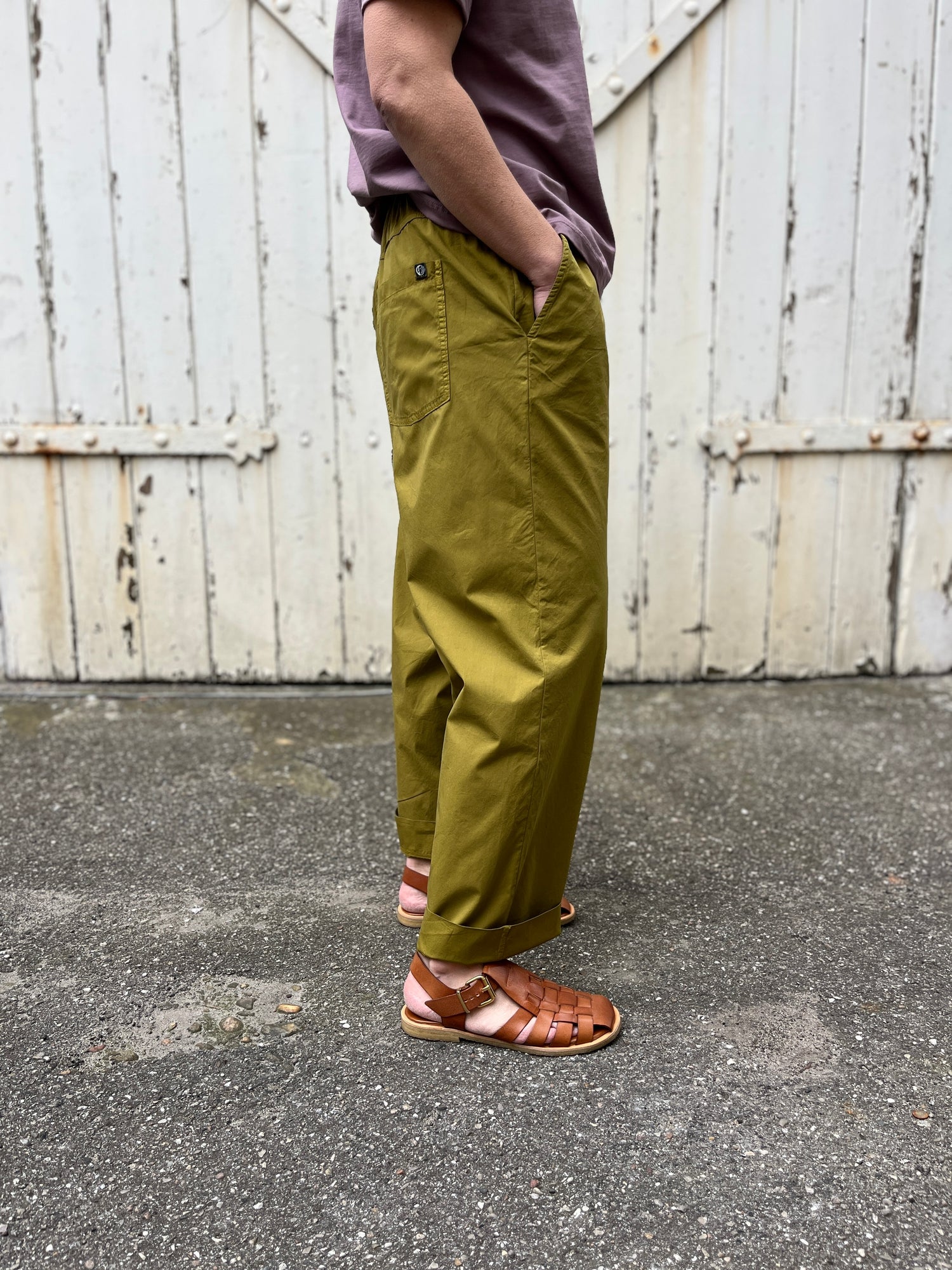 Danefunt Smooth Poplin Pants Olive