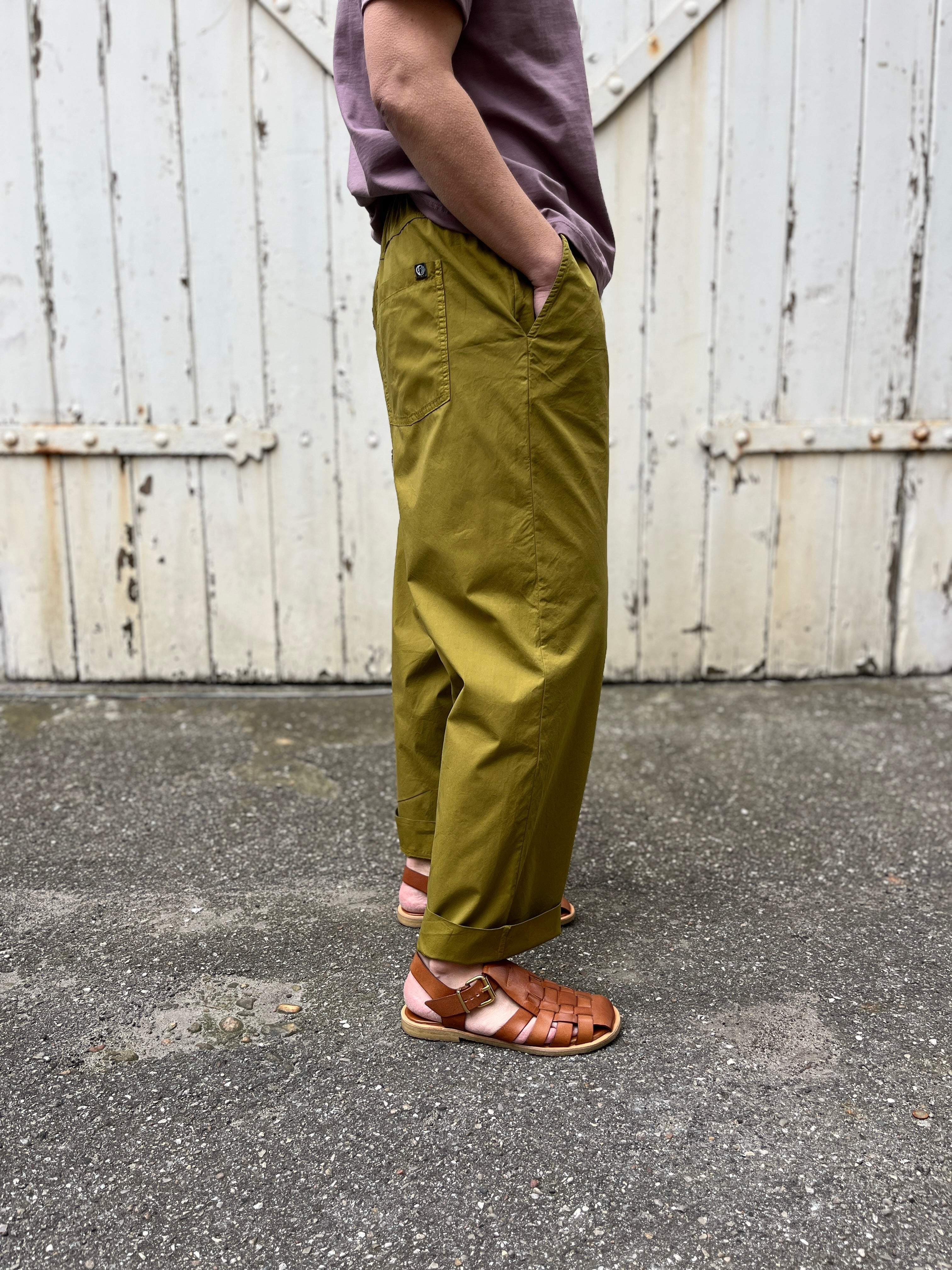 Danefunt Smooth Poplin Pants Olive