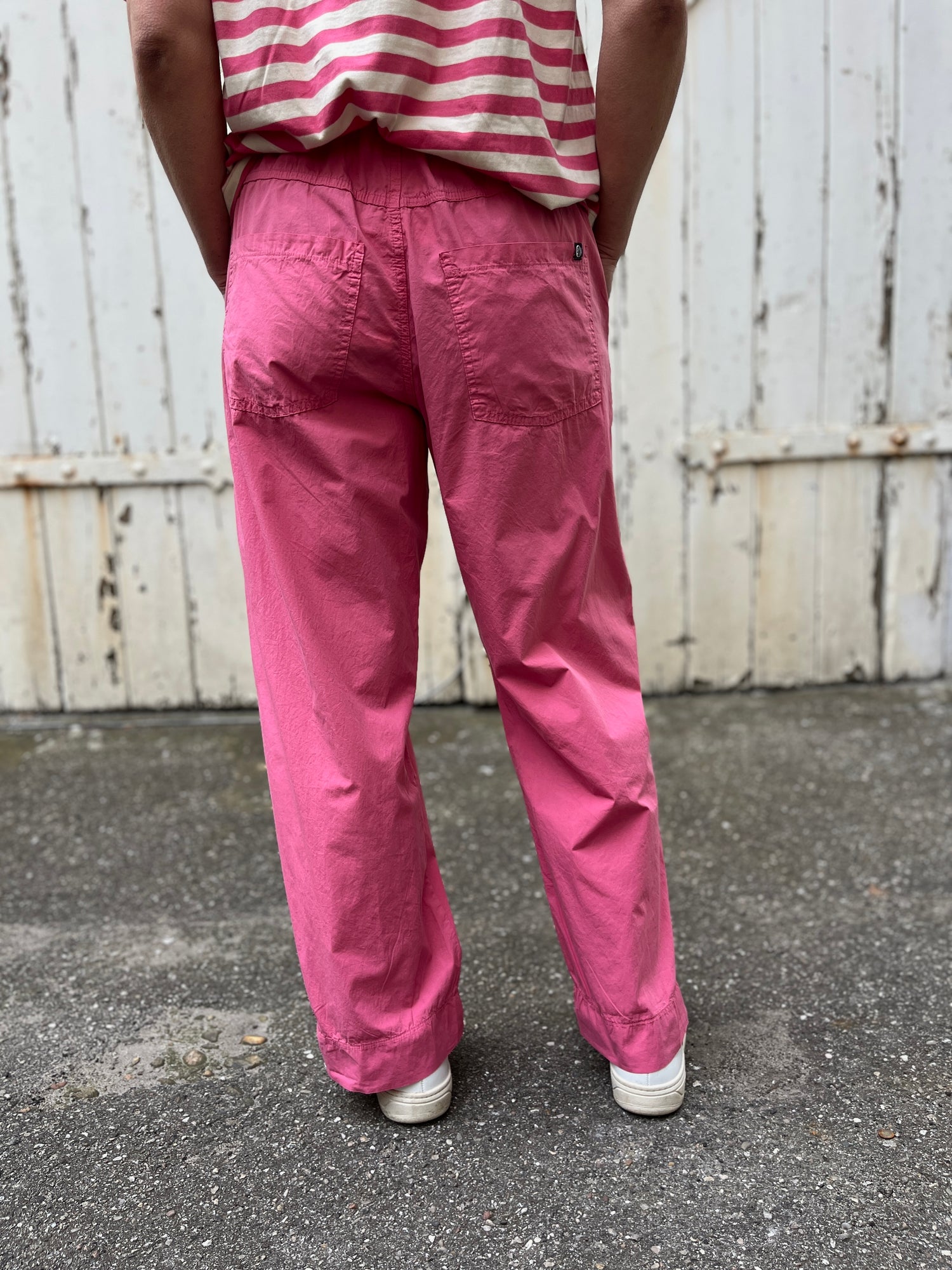 Danefunt Smooth Poplin Pants Soft Cherry