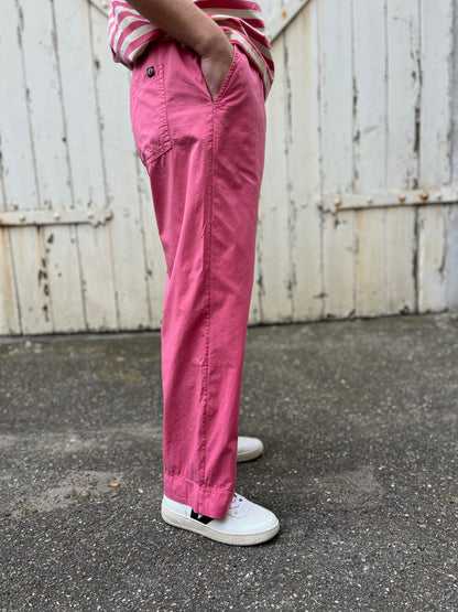 Danefunt Smooth Poplin Pants Soft Cherry