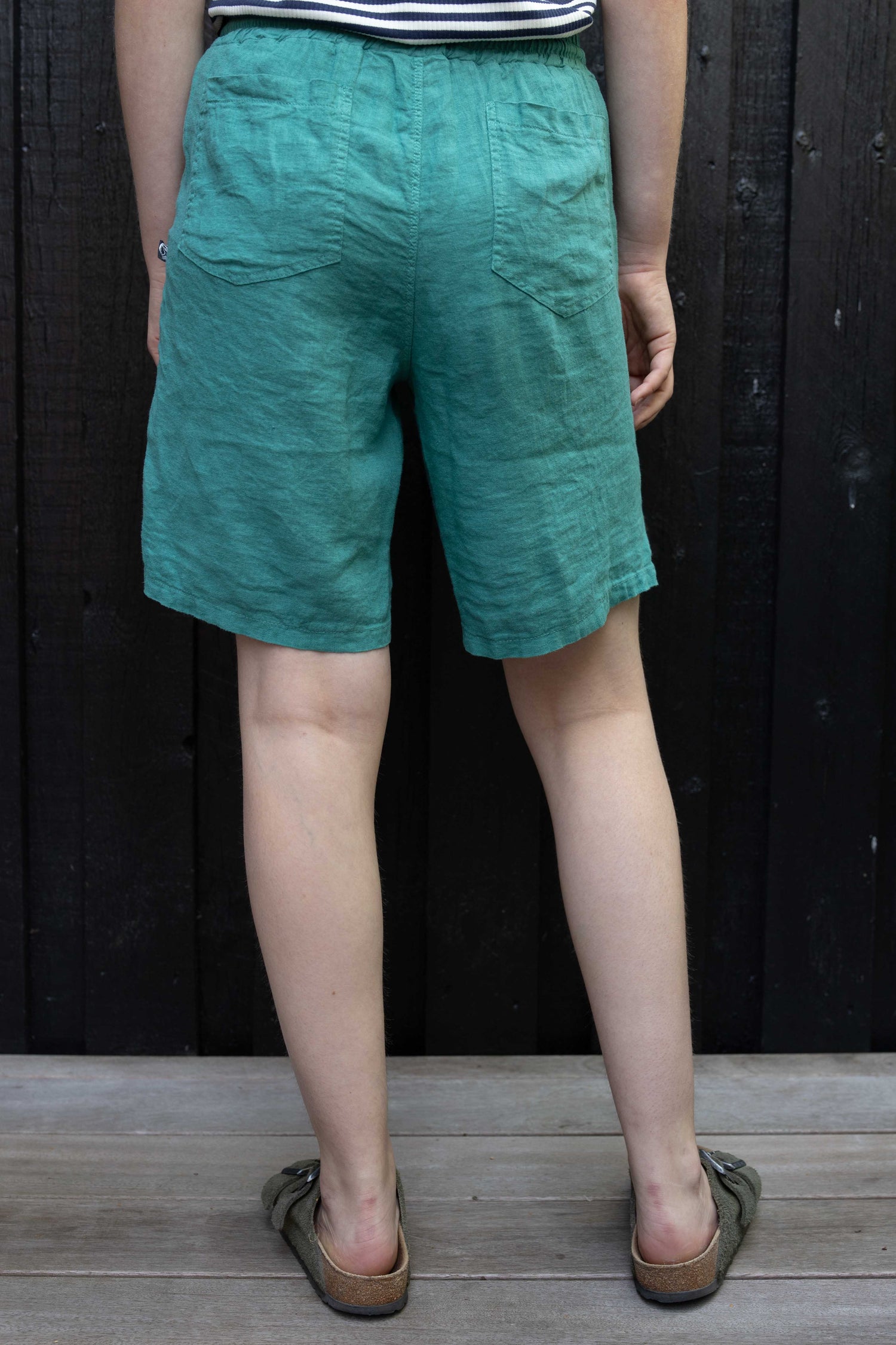 Dame shorts i hør