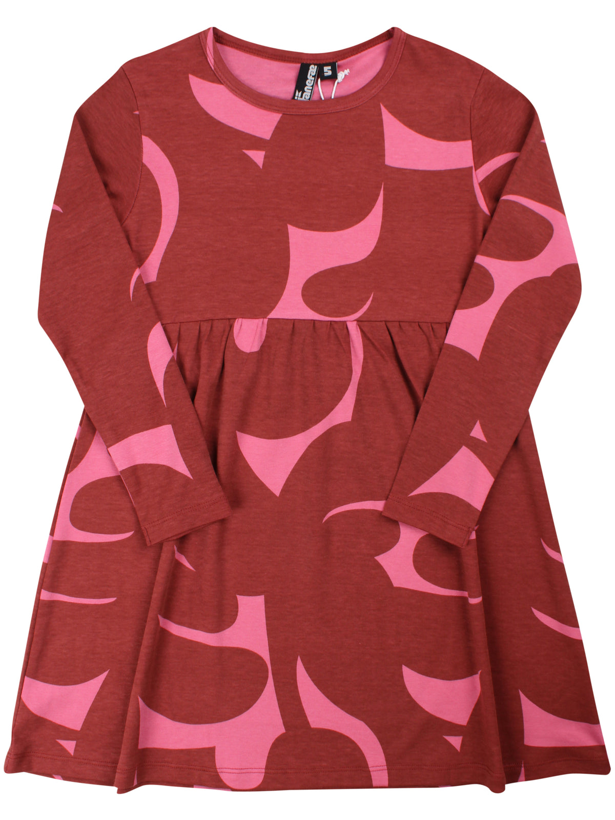 Daneshellfish Interlock LS Dress Chili/Soft Cherry TROPS