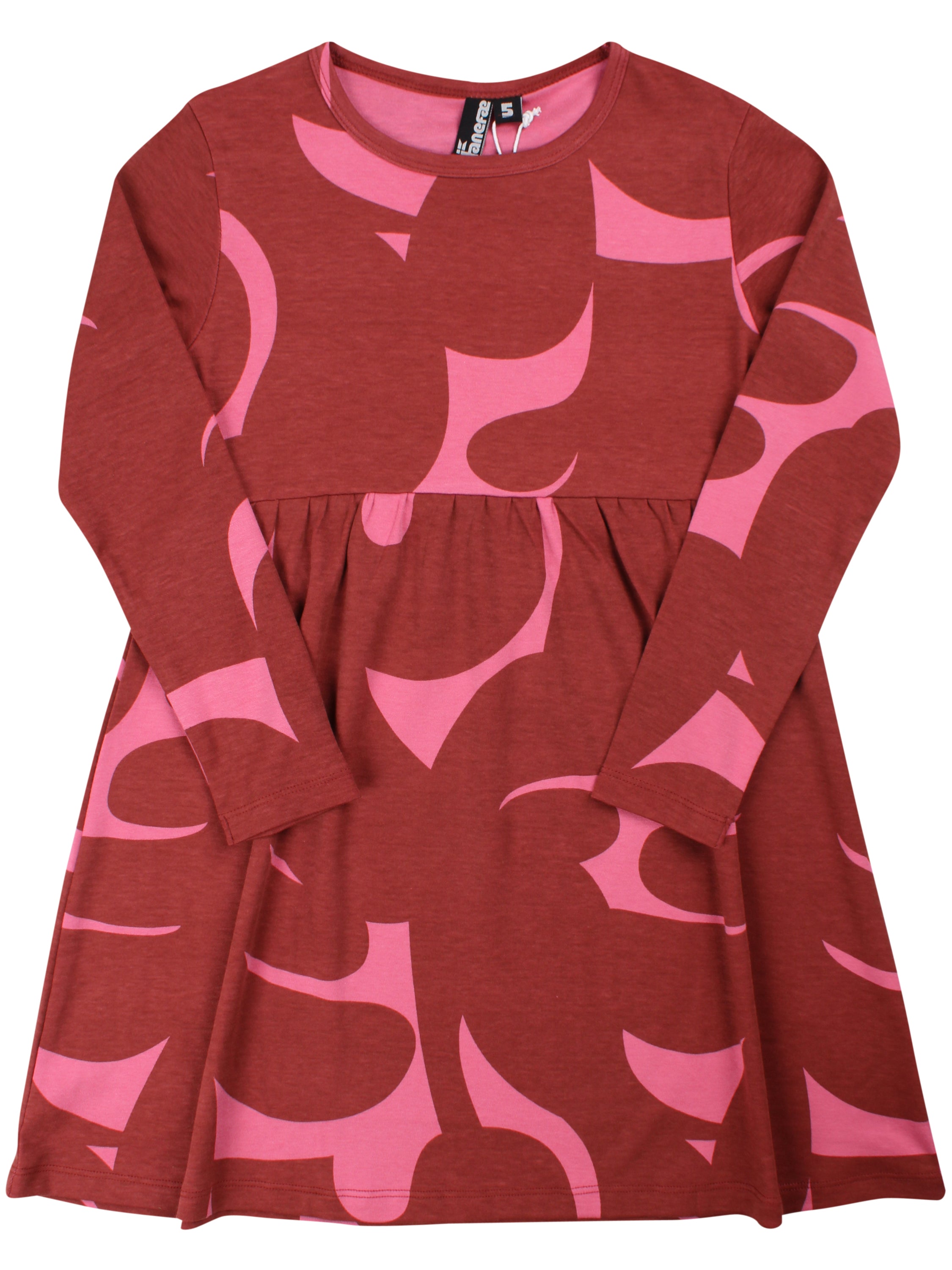 Daneshellfish Interlock LS Dress Chili/Soft Cherry TROPS