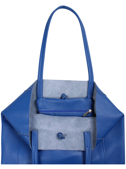 ESS - DaneHolstein Leather Tote Bag Electric Blue