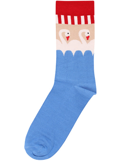 Danelegacy Socks Bright Porcelaine SWAN