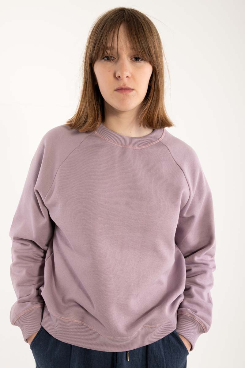 Sweatshirt i støvet rosa til kvinder