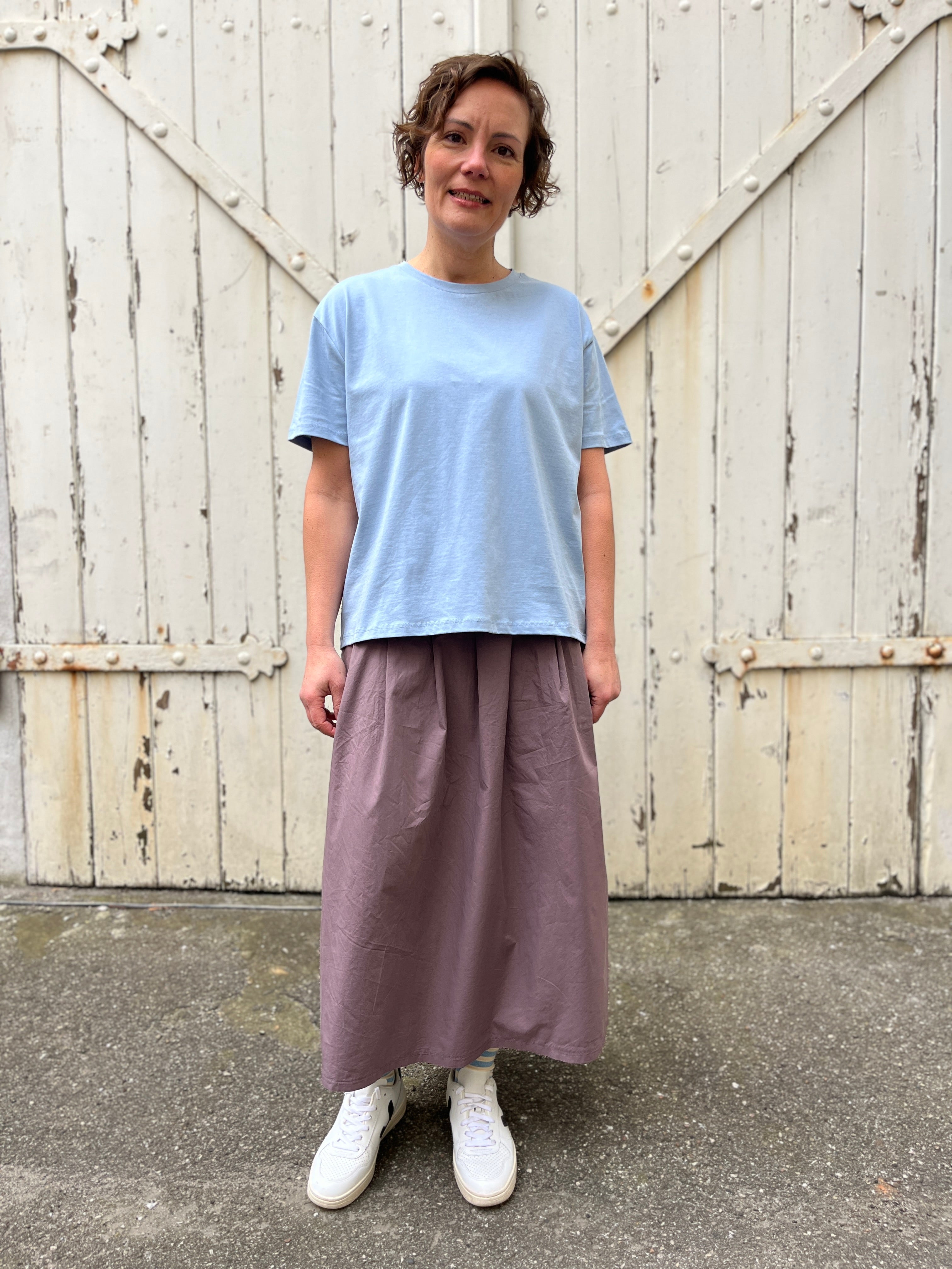 Daneminna Smooth Poplin Skirt Mauve