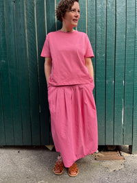 Daneminna Smooth Poplin Skirt Soft Cherry