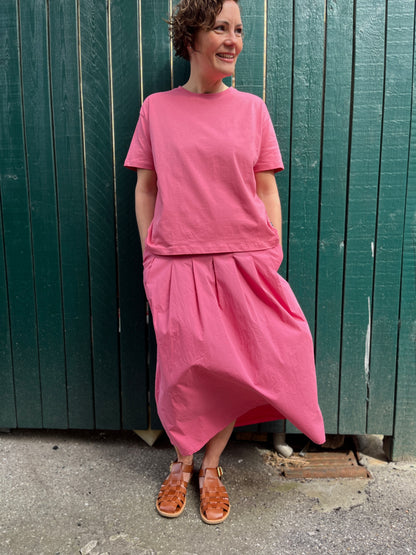 Daneminna Smooth Poplin Skirt Soft Cherry