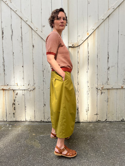 Daneminna Smooth Poplin Skirt Olive