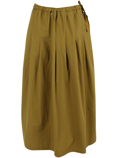 Daneminna Smooth Poplin Skirt Olive