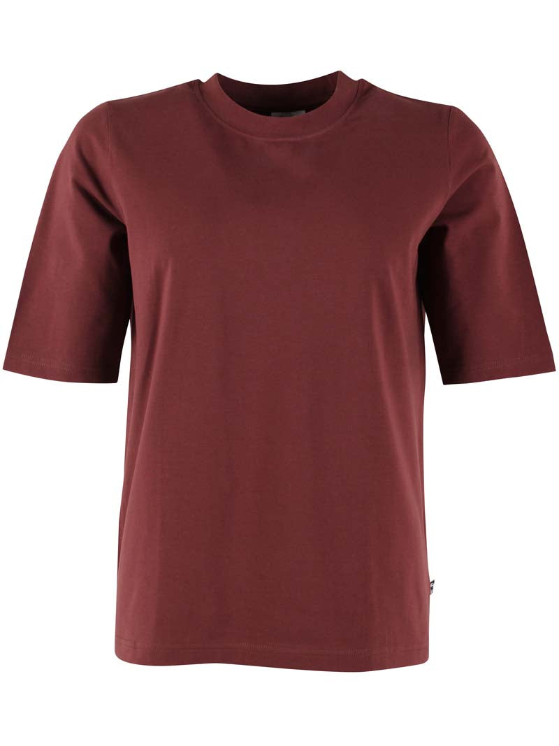 Bordeauxrød t-shirt til kvinder