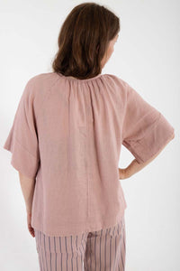 Daneshade Modal Linnen Top Rose Beige