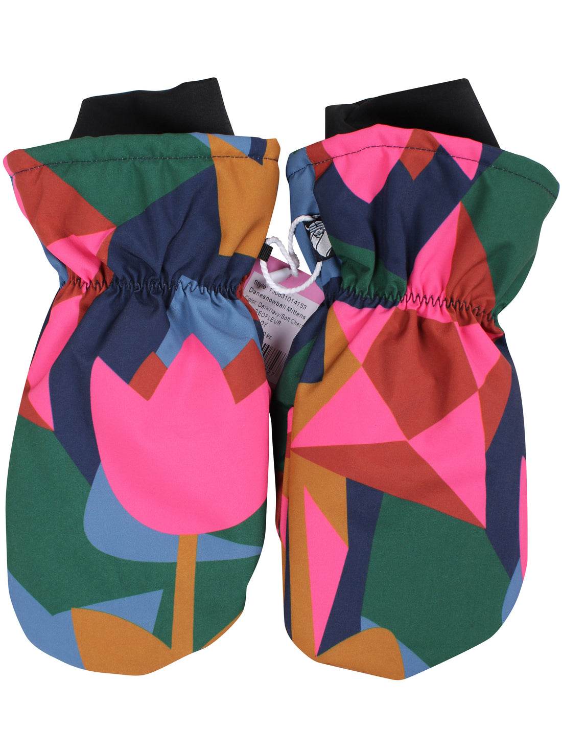 Danesnowball Mittens Dark Navy/Soft Cherry GEOFLEUR