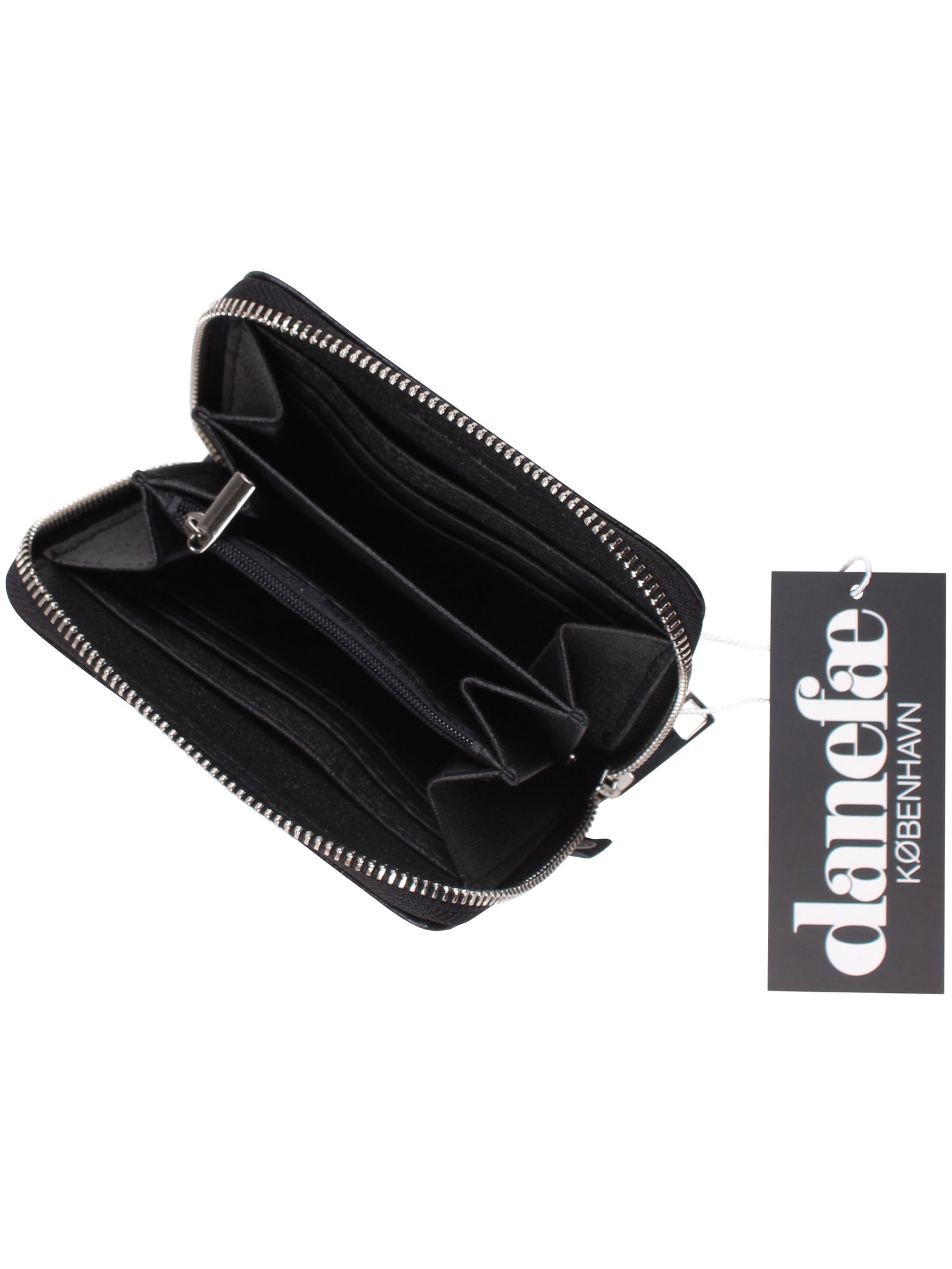 Danesortedam Leather Zip-Wallet Black