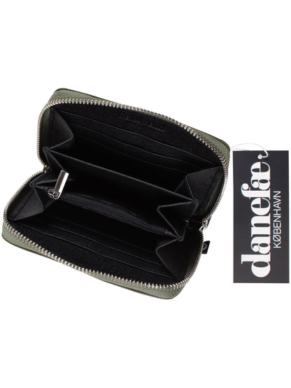Danesortedam Leather Zip-Wallet Dk Army