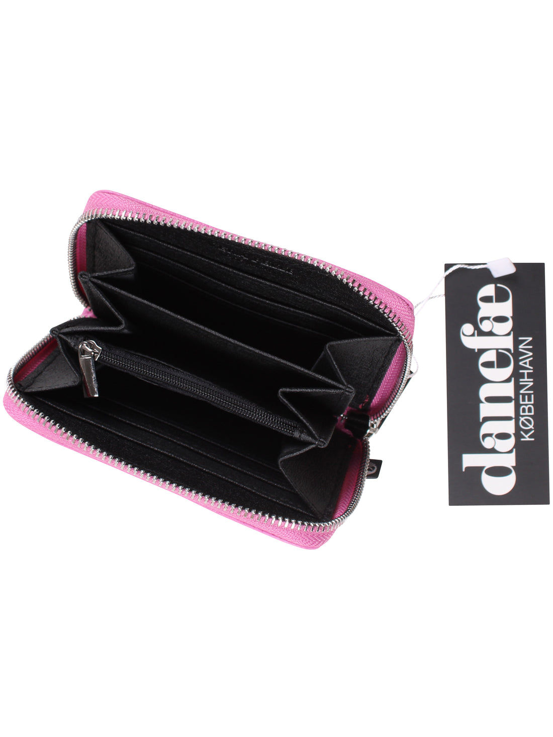 Danesortedam Leather Zip-Wallet Flamingo