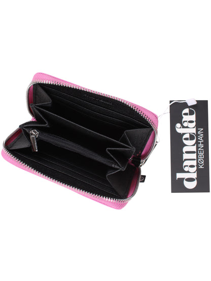 Danesortedam Leather Zip-Wallet Flamingo