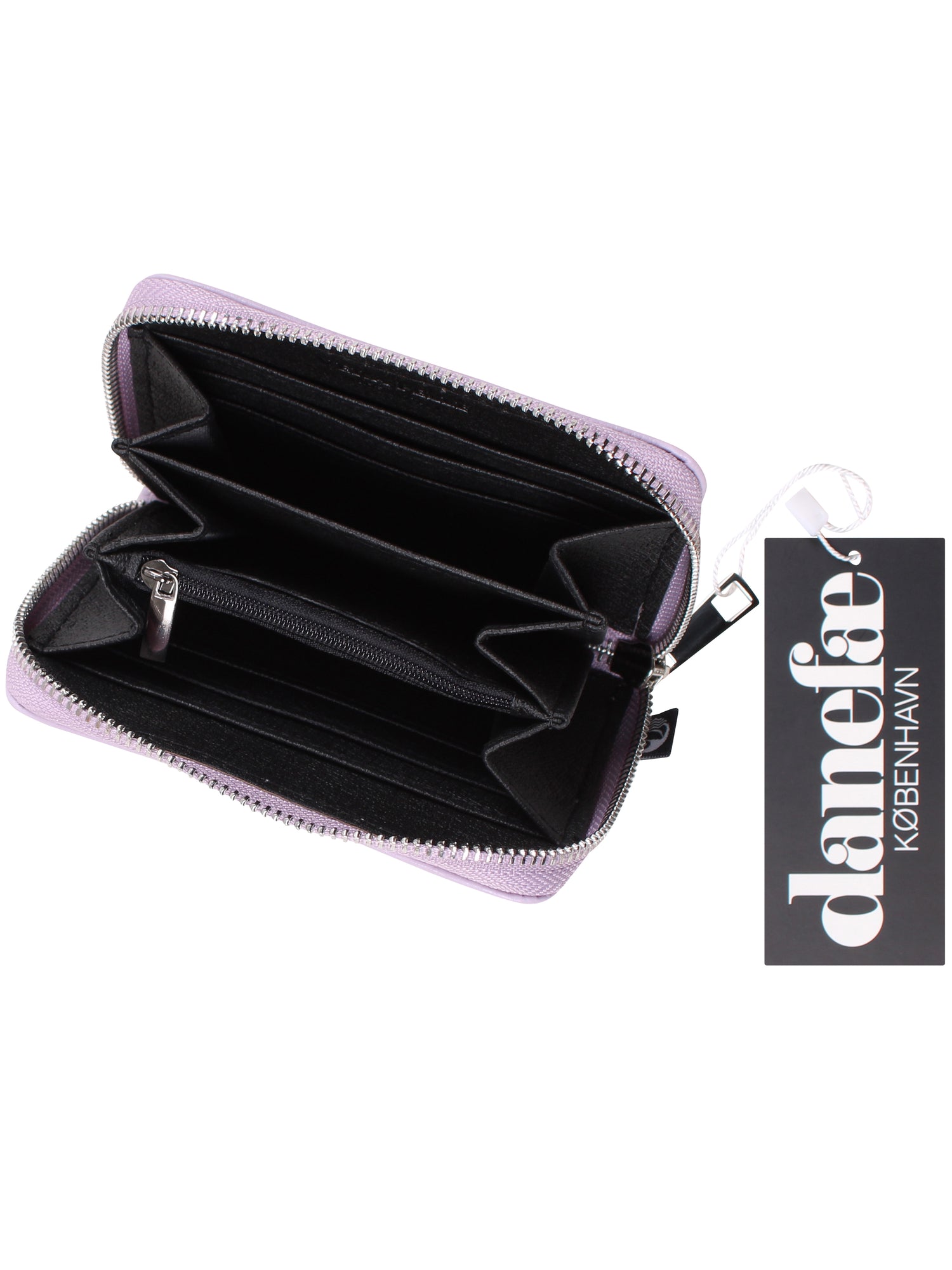 Danesortedam Leather Zip-Wallet Lilac
