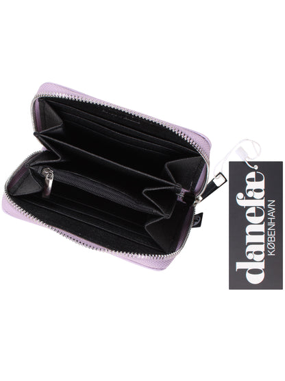 Danesortedam Leather Zip-Wallet Lilac