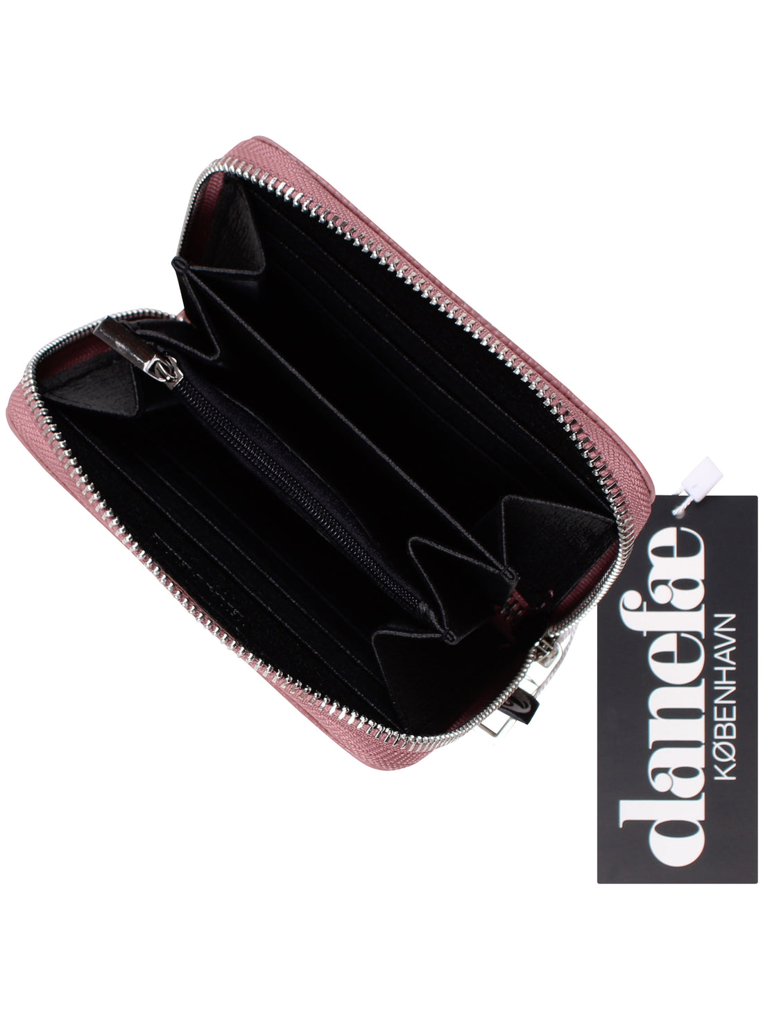 Danesortedam Leather Zip-Wallet Mauve