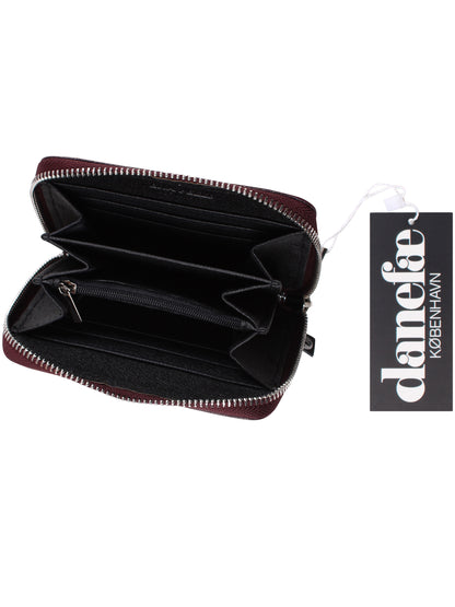 Danesortedam Leather Zip-Wallet Red Wine