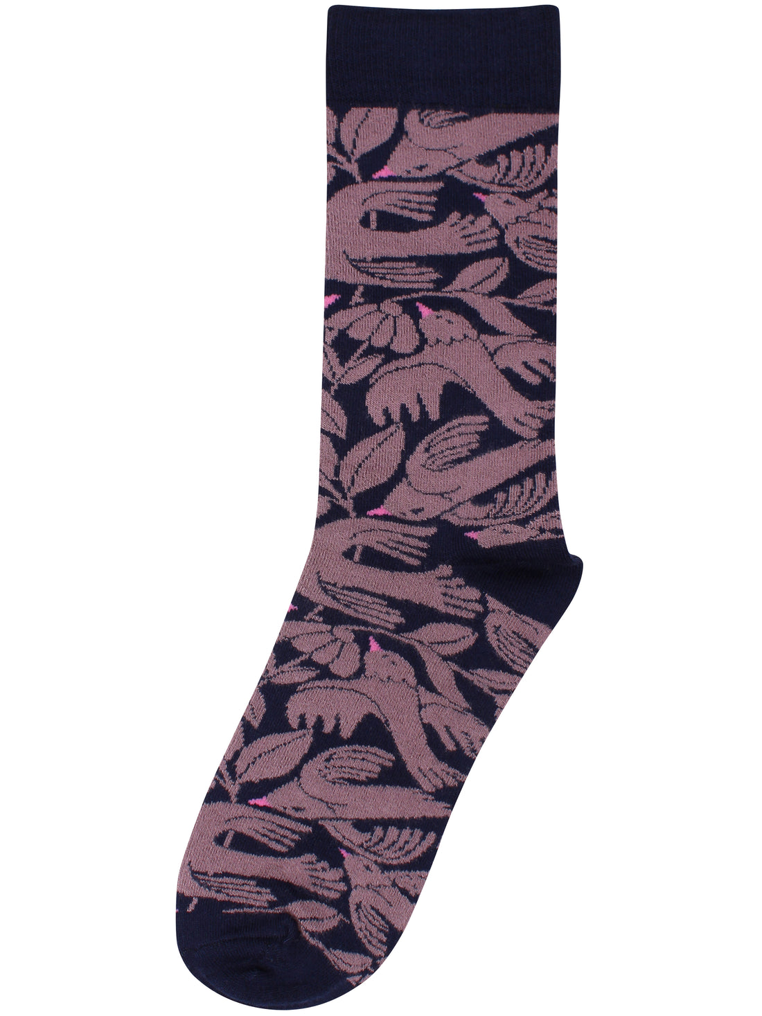 Danewalk With Me Socks Grey Plum BIRDIEUP