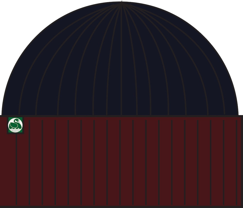 Fin navyblå og bordeauxrød hue i 100% merinould