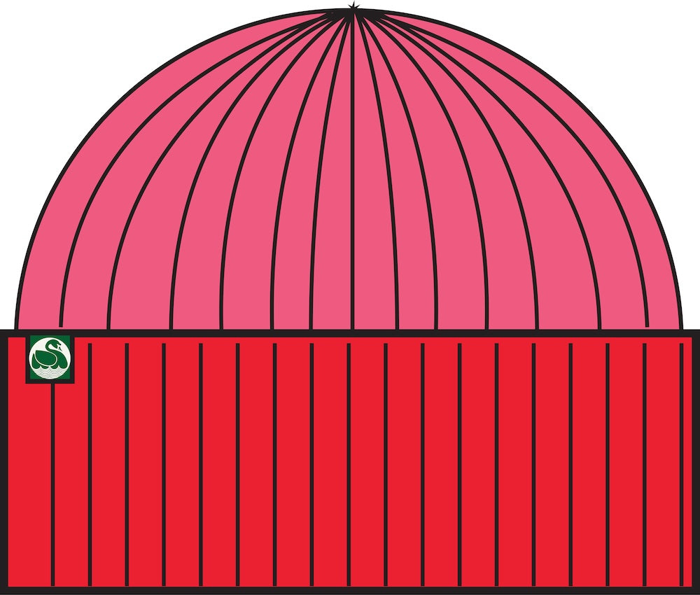 Fin rød og pink hue i 100% merinould