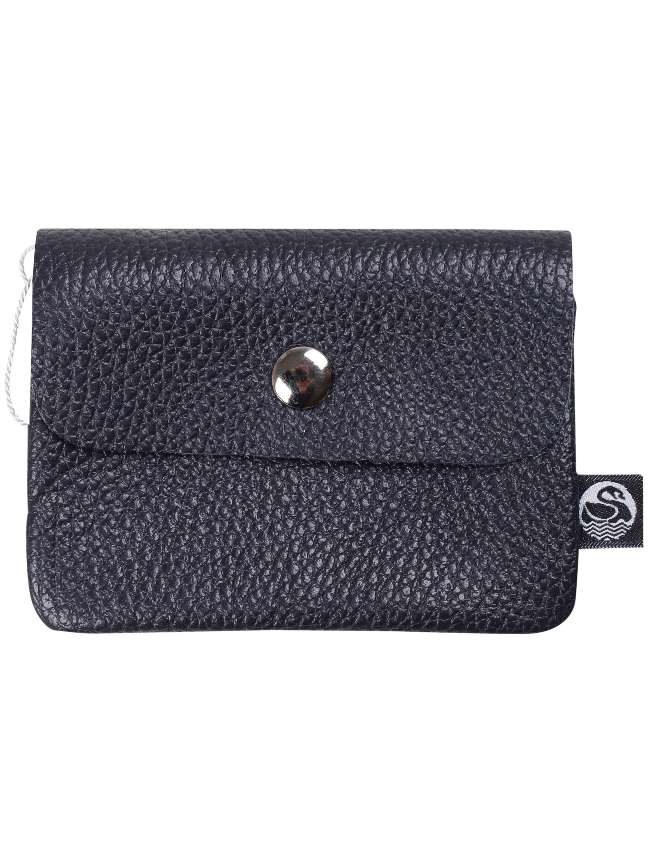 Navy læder pung lavet af ægte italiensk læder.