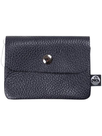 Navy læder pung lavet af ægte italiensk læder.