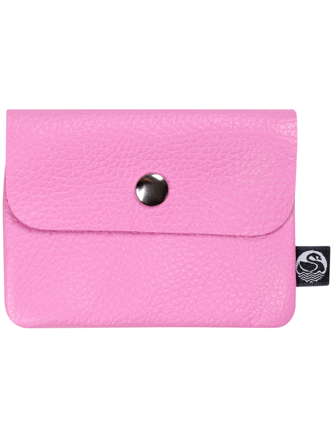 Lyserød læder pung lavet af ægte italiensk læder.