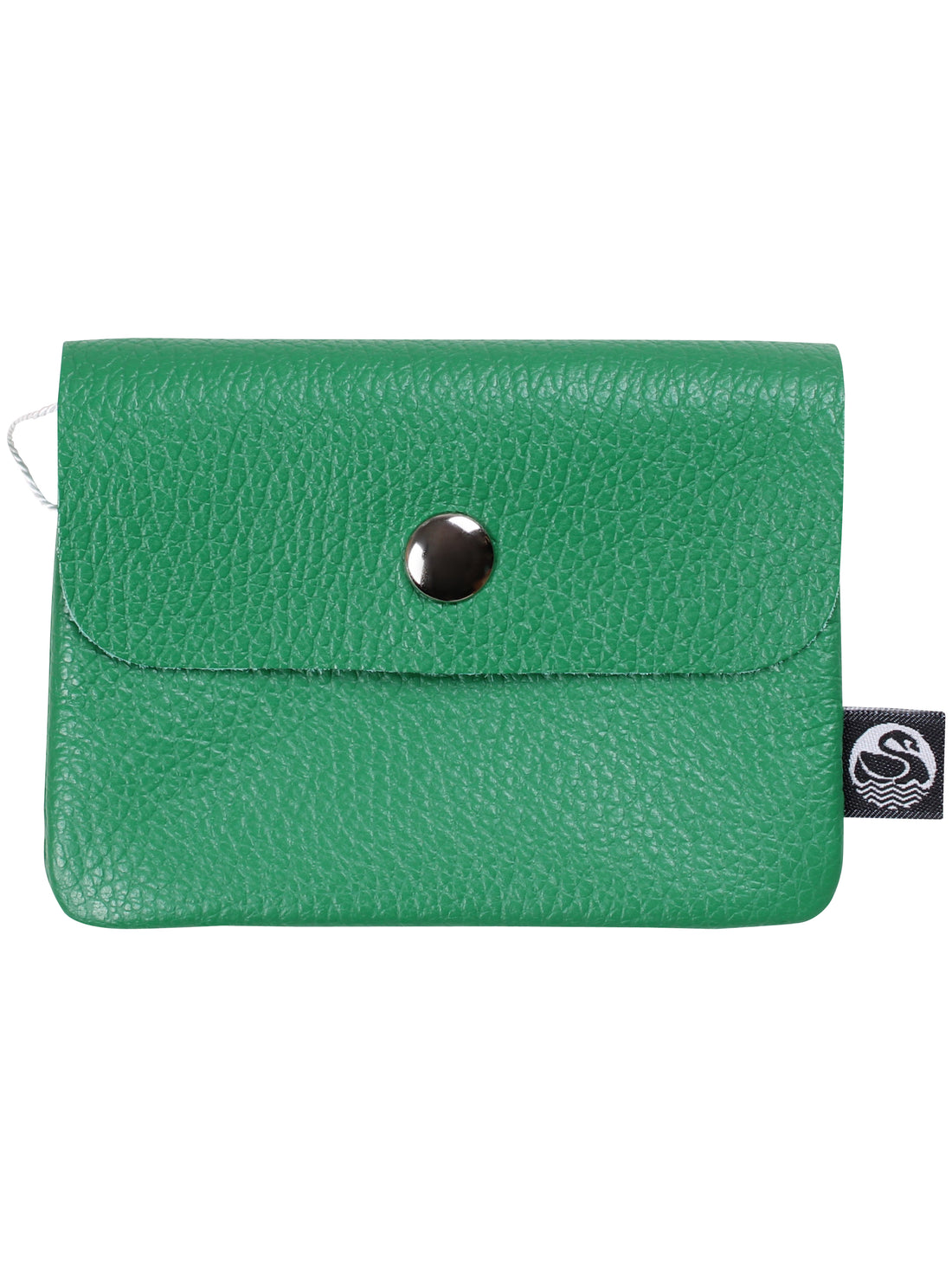 Grøn læder pung lavet af ægte italiensk læder.