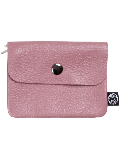 Støvet lilla læder pung lavet af ægte italiensk læder.