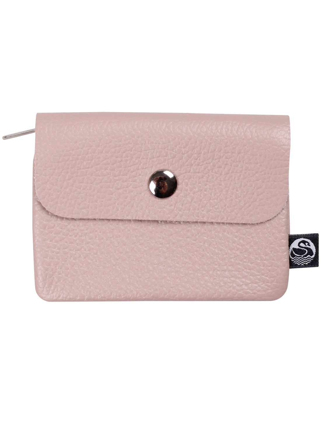 Beige læder pung lavet af ægte italiensk læder.