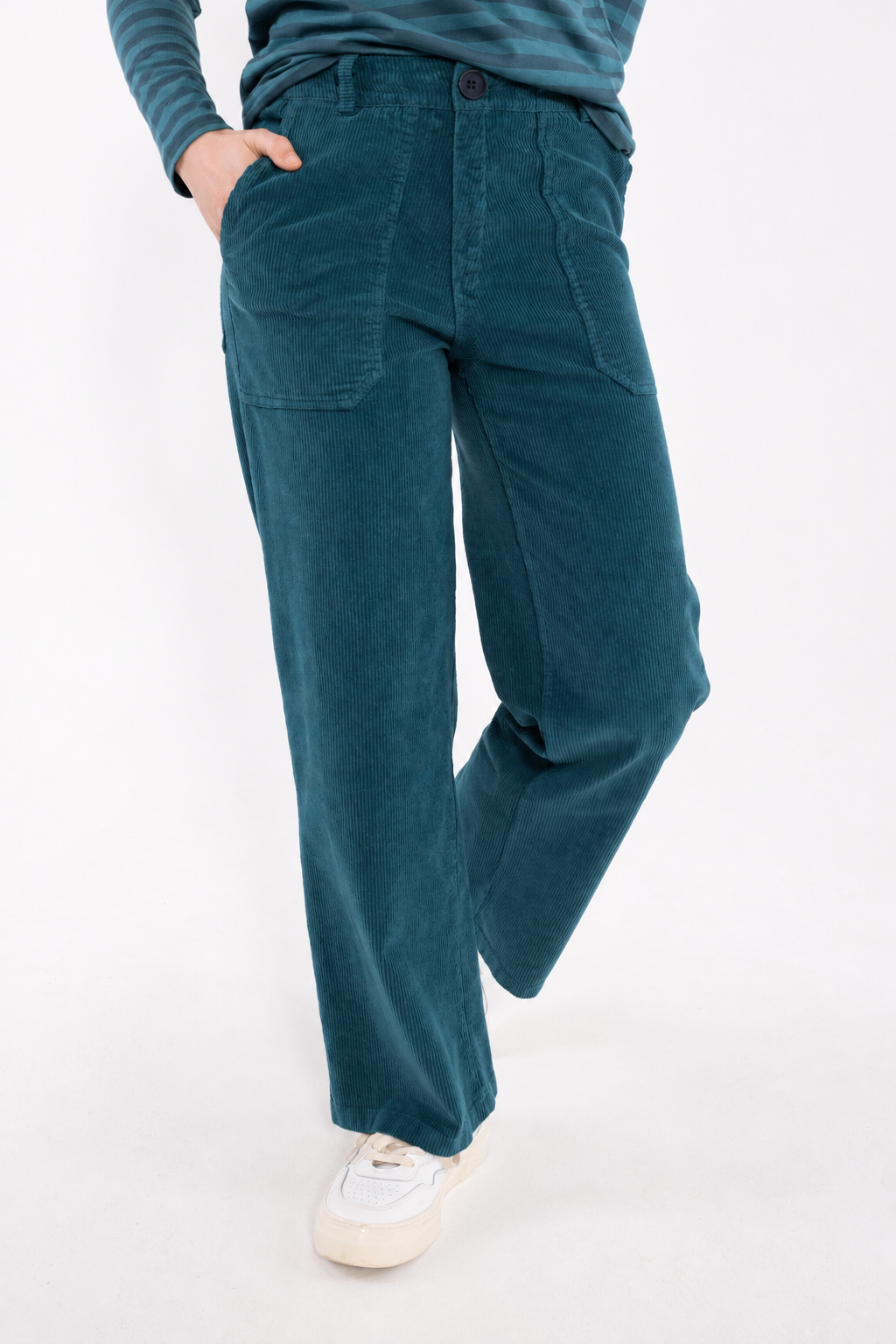 Daneworld Cord Stretch Pants Dk Slate