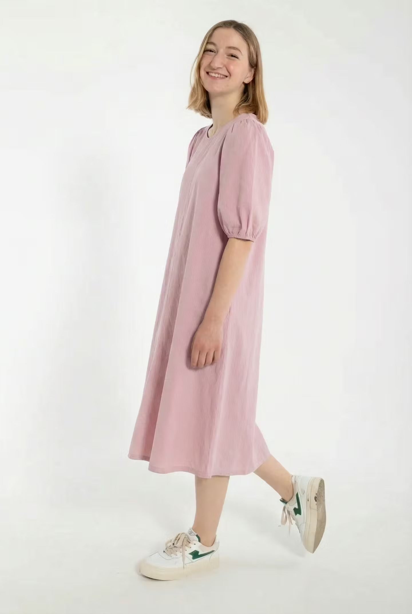 Daniris Seersucker Dress Cold Rose