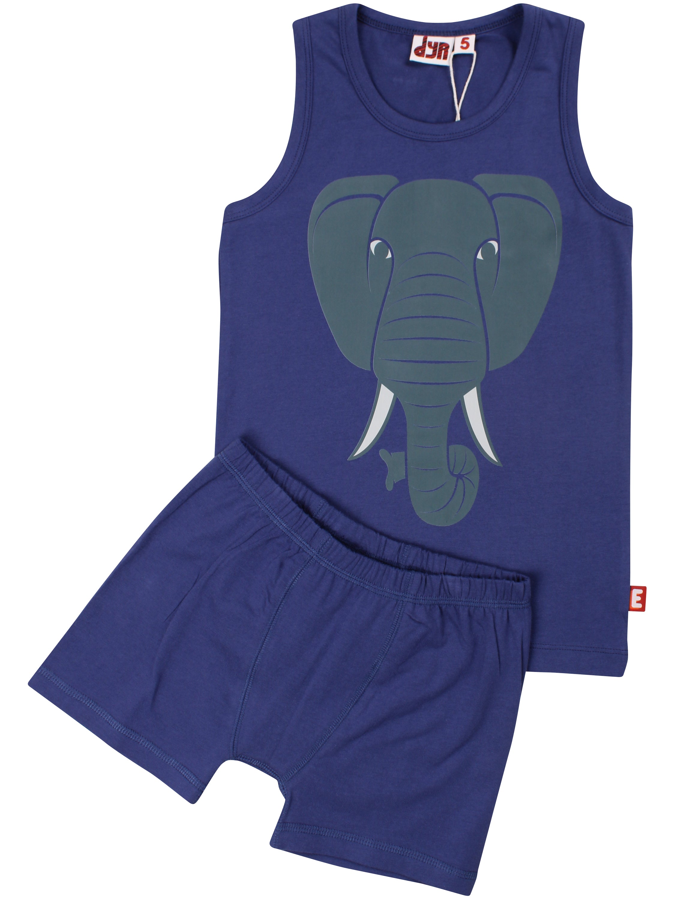 Dyrbark Undie Set Dark Blue ELEFANT