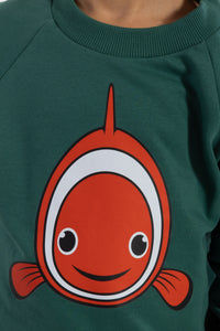 Dyrbellow Sweat Dark Green KLOVNFISK