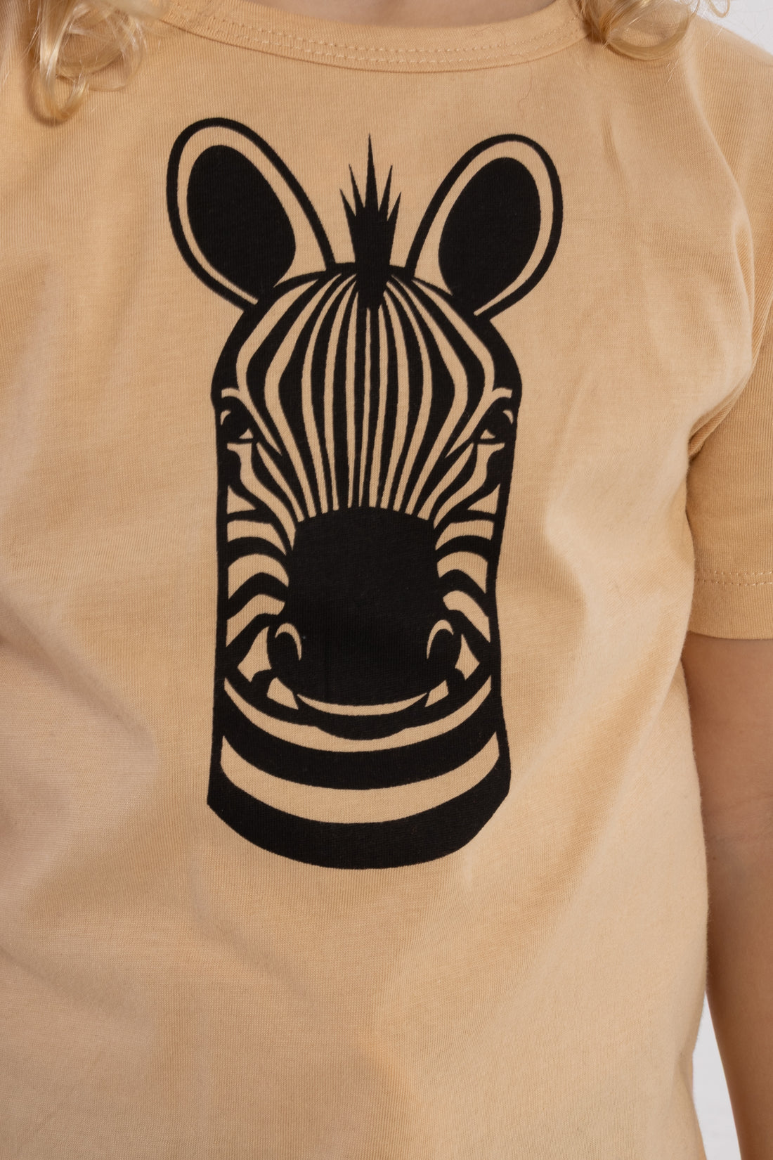 Dyrhide SS T Nougat ZEBRA