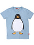 Lyseblå t-shirt med Pingvin