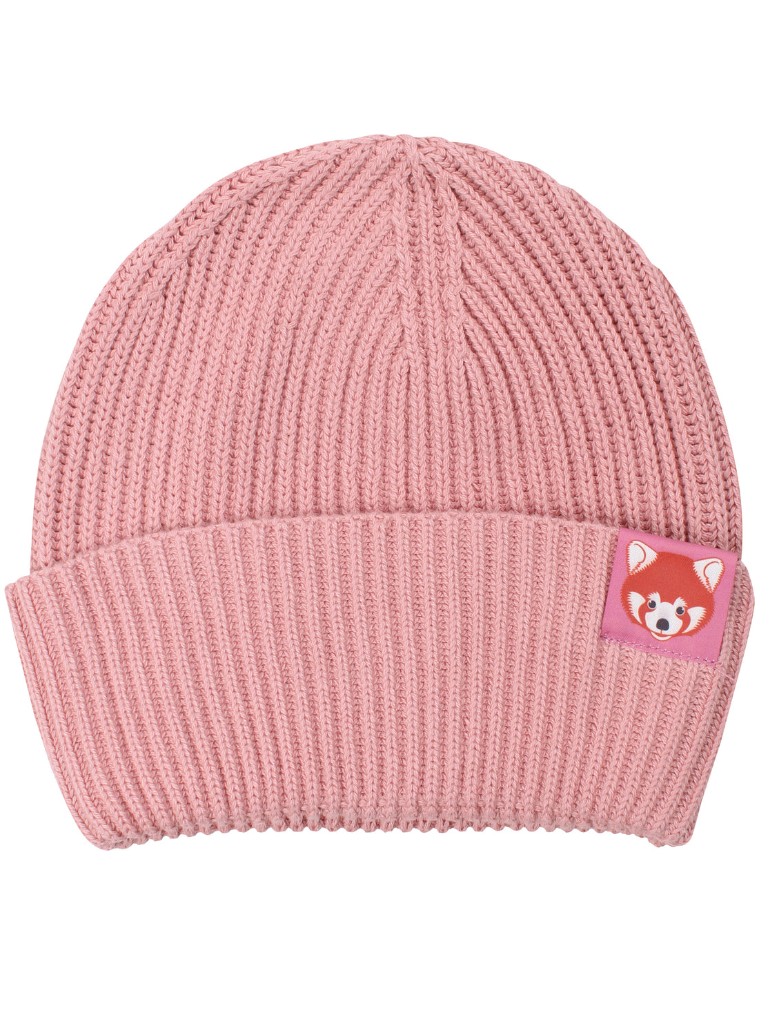Fin gammelrosa hue i bomuld til børn med logo af rød panda