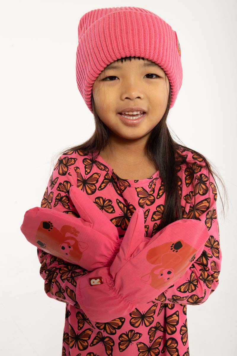 Dyrpaw Mittens Spicy Pink ROED PEACE PANDA