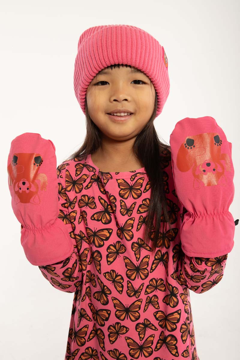 Dyrpaw Mittens Spicy Pink ROED PEACE PANDA