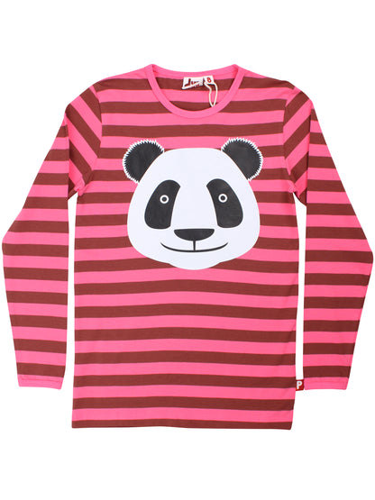 Dyrroar T AOP/STRIB Dk Brick/Spicy Pink PANDA