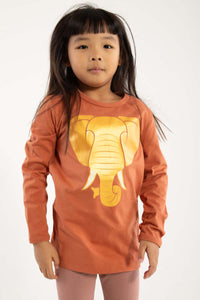 Dyrshedding T Terracotta ELEFANT (GLITTER)